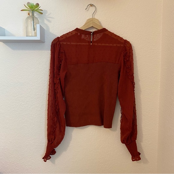 Sam Edelman JULIAN TEXTURED BLOUSON SLEEVE SWEATER - Picture 5 of 5